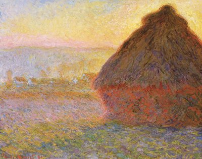 Meules, (Coucher de Soleil) - Claude Monet